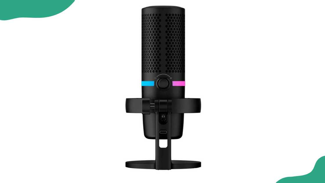 USB Microphone with RGB lighting. USB Microphone with RGB lighting.