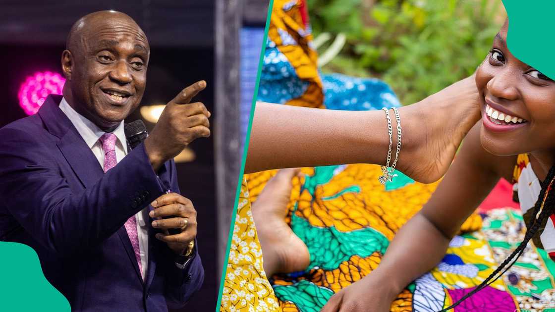 Fasto David Ibiyeomie ya ce mata masu sanya sarkar kafa karuwai ne Fasto David Ibiyeomie ya ce mata masu sanya sarkar kafa karuwai ne