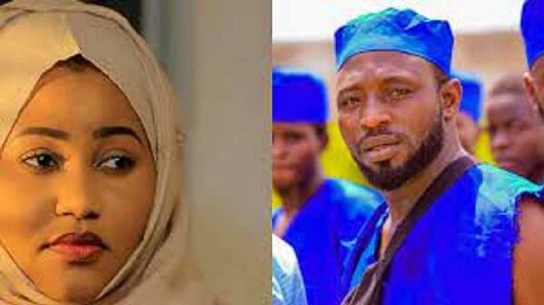 Bidiyon Auwal West yana caccakar Hadiza Gabon kan hannunka mai sanda da tayi wa wasu manyan Kannywood