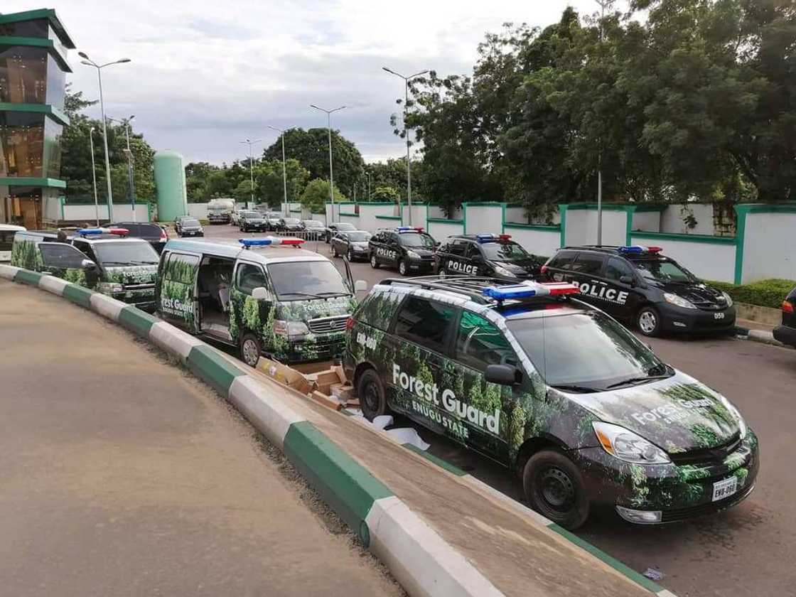 Governor Ugwuanyi unveils newly procured security vehicles in Enugu