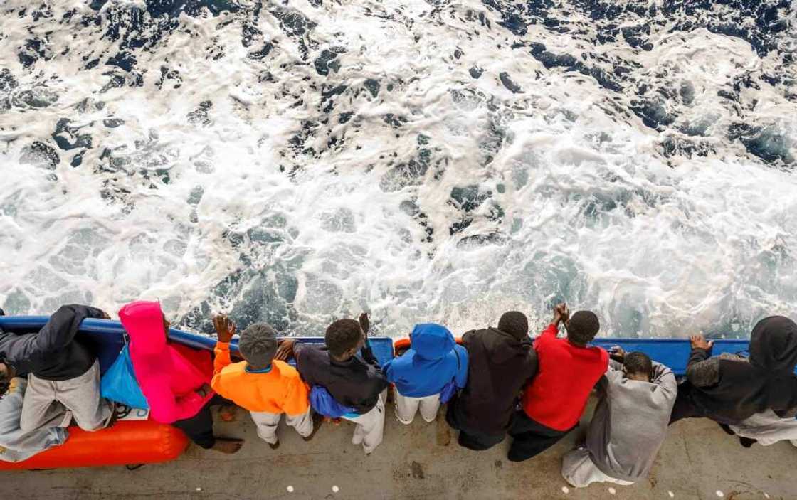 The migrants embarked from the Libyan city of Zuwara, near the Tunisian border The migrants embarked from the Libyan city of Zuwara, near the Tunisian border