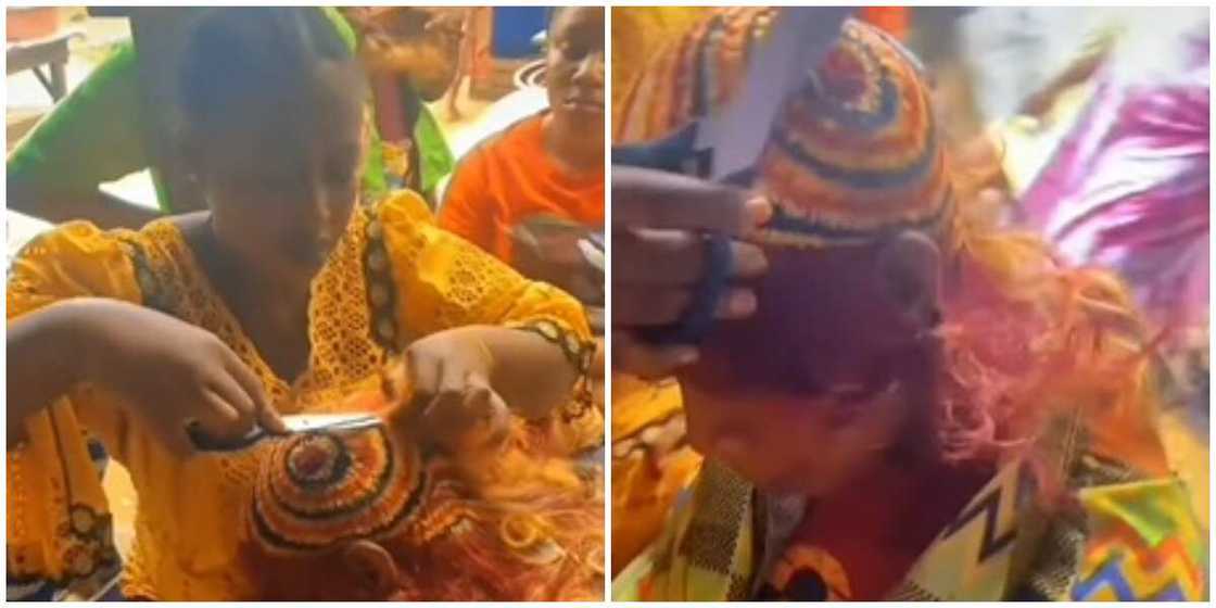 Photos of hairstylist with customer. Photos of hairstylist with customer.