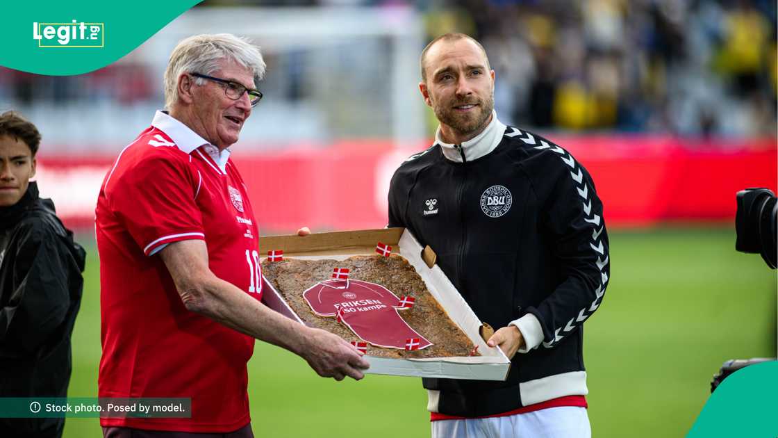 Christian Eriksen na Denmark ya suma ana tsakiyar buga wasa