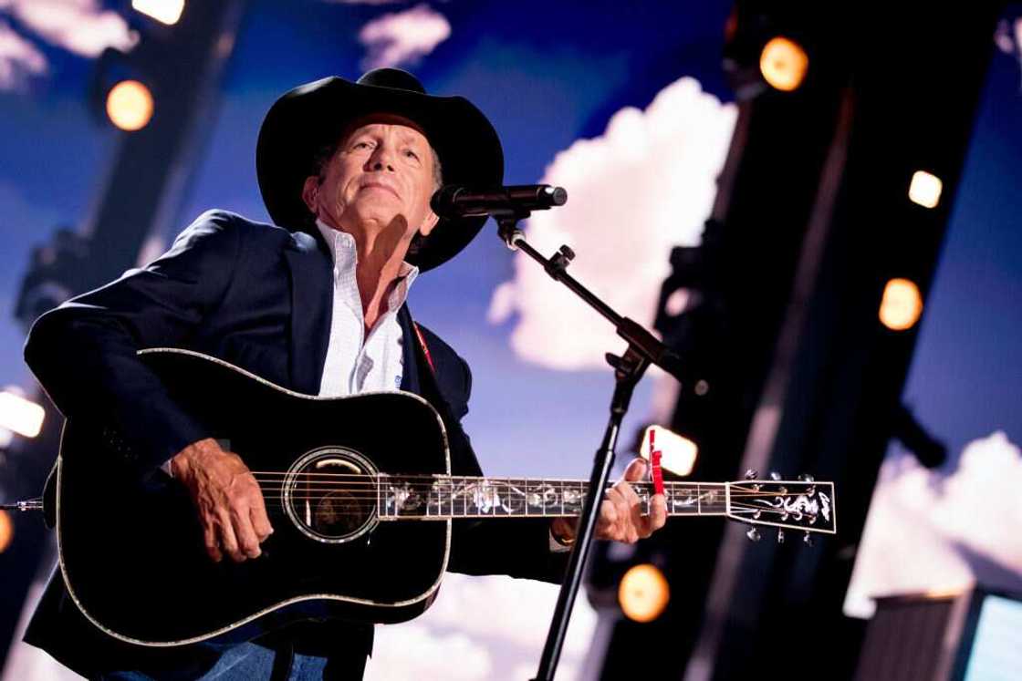 George Strait performs onstage at MGM Grand Garden Arena