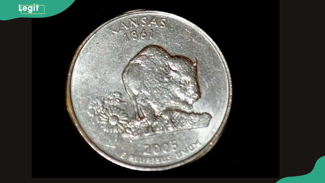 2005-S Kansas Quarter with Dented Bison 2005-S Kansas Quarter with Dented Bison