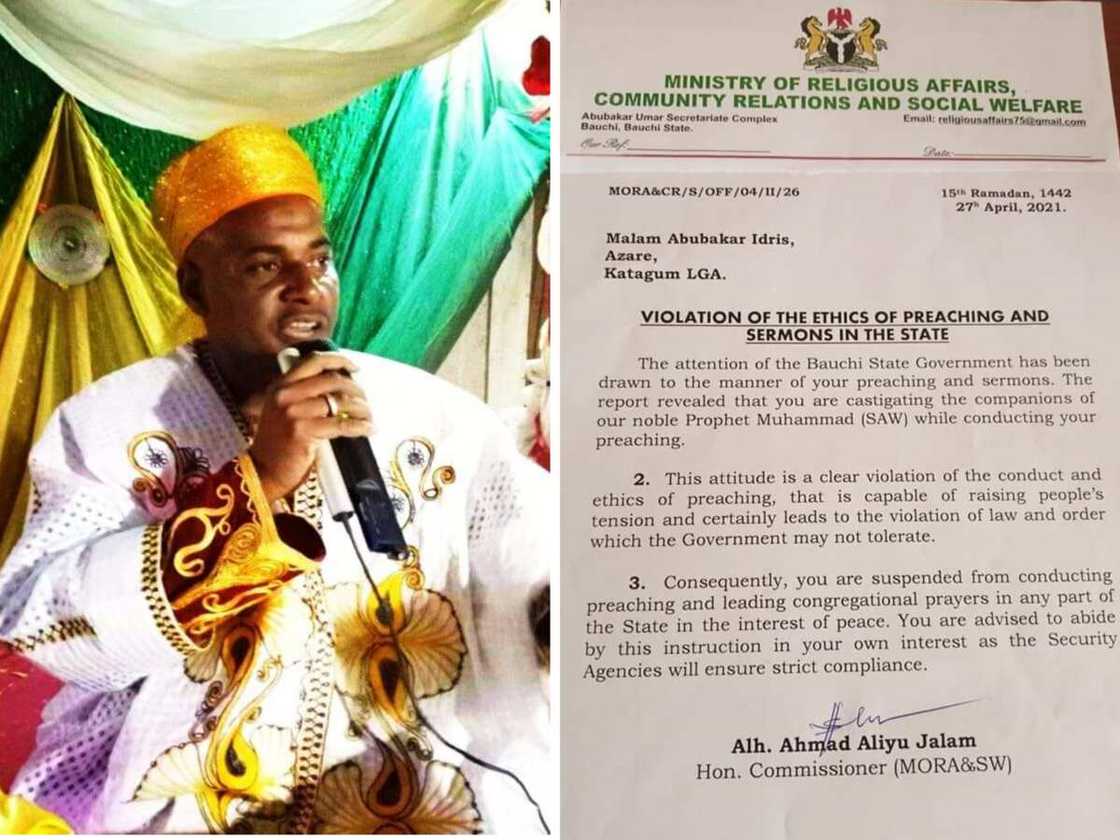 Gwamnatin Bauchi ta dakatar da wani malamin addinin musulunci Daga gudanar da Wa'azi Gwamnatin Bauchi ta dakatar da wani malamin addinin musulunci Daga gudanar da Wa'azi