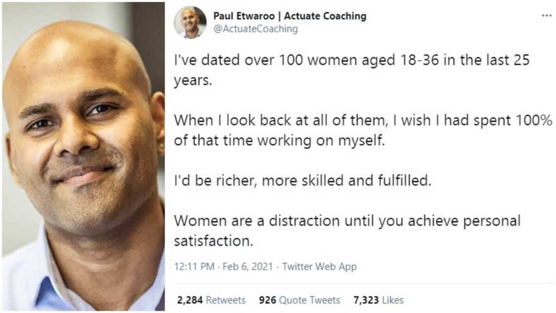 I've dated over 100 women in 25 years, they are distractions, man reveals, stirs reactions I've dated over 100 women in 25 years, they are distractions, man reveals, stirs reactions