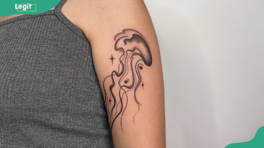 Abstract jellyfish tattoo Abstract jellyfish tattoo