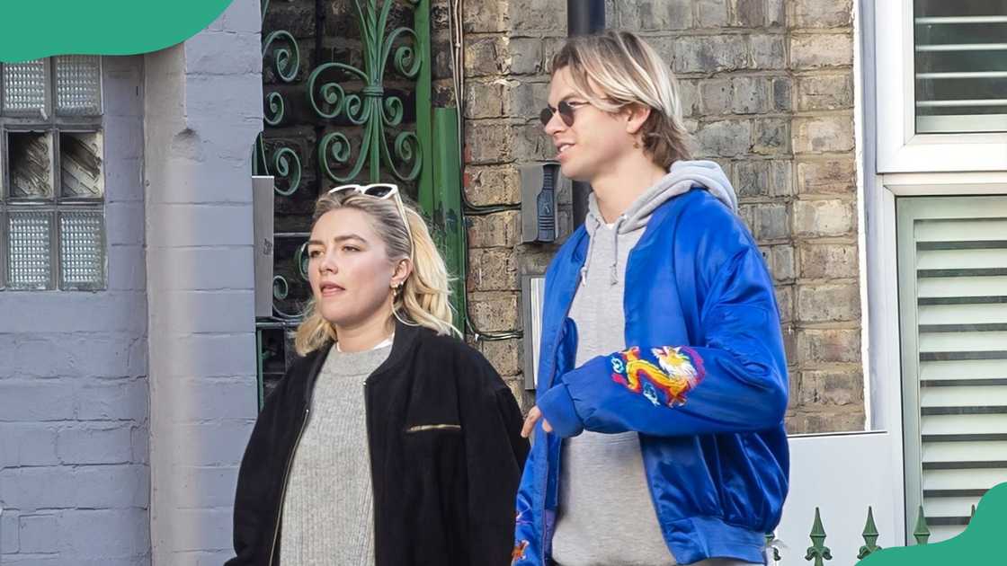 Florence Pugh and Charlie Gooch in London, United Kingdom. Florence Pugh and Charlie Gooch in London, United Kingdom.