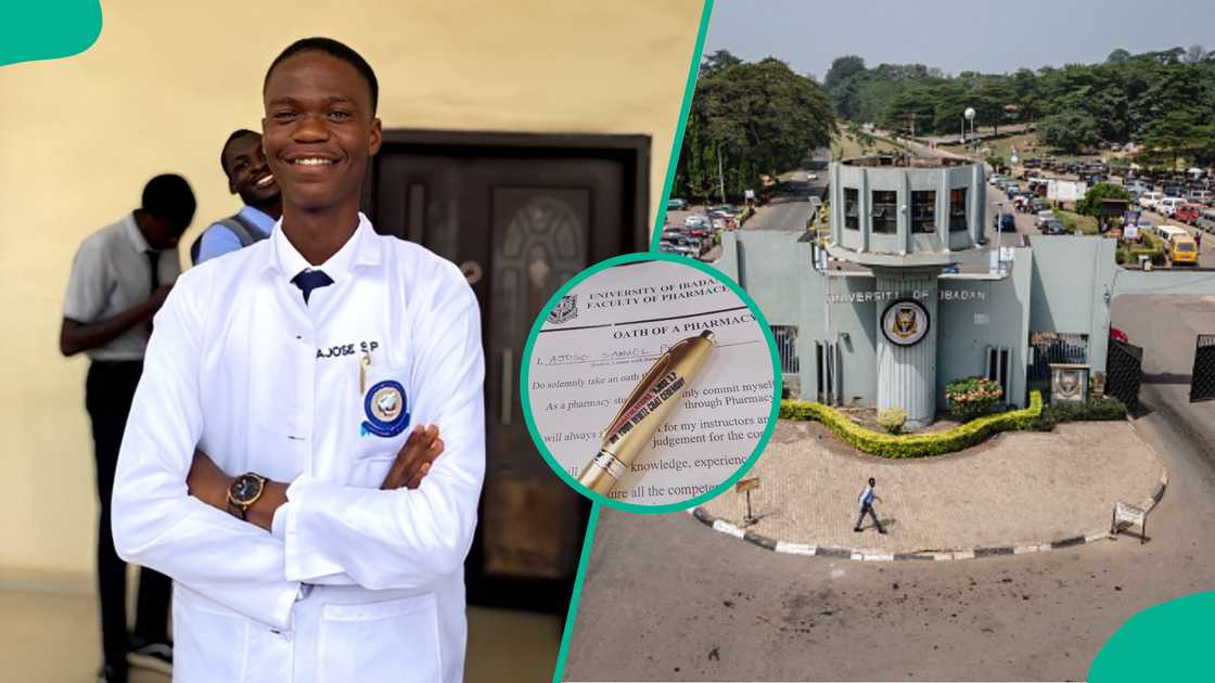 Joy as University of Ibadan (UI) pharmacy student gets inducted into faculty, opens up about how he felt wearing white coat