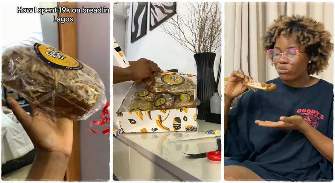 Photos of a bread that costs N19k in Lagos.