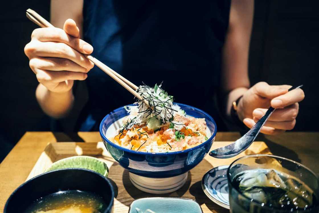 Sumptuous traditional Japanese seafood