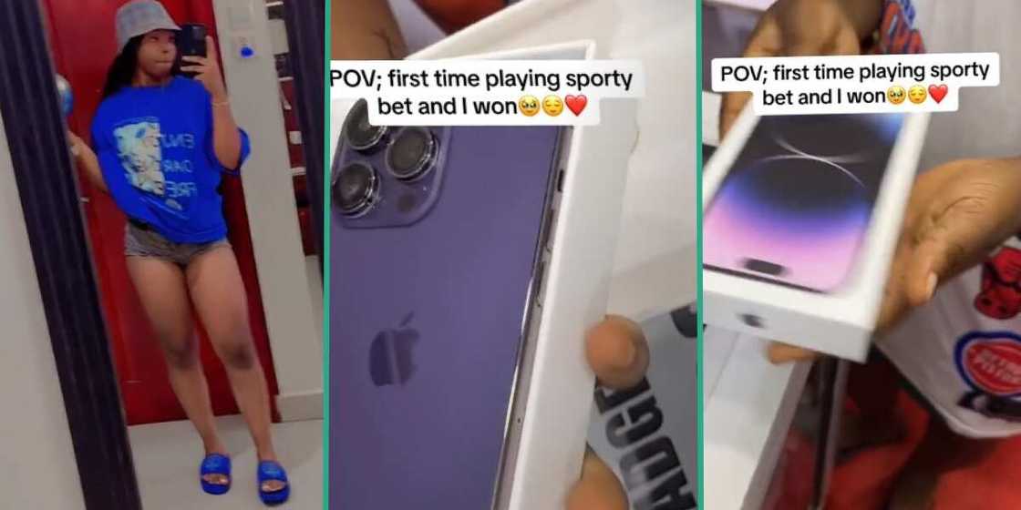 Sports bet, Nigerian lady, first time, iPhone 14 Pro Max