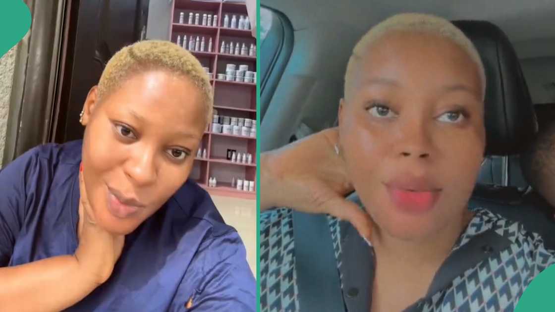 Lady praises her husband for being a good man. Lady praises her husband for being a good man.