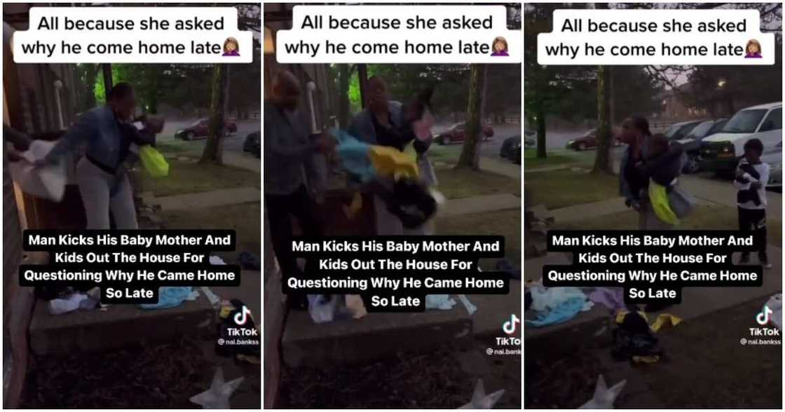 Man kicks lover, kids, out of the house Man kicks lover, kids, out of the house