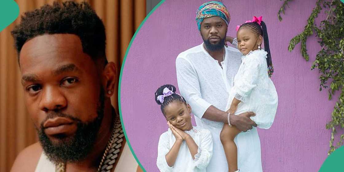 Patoranking and his daughters Patoranking and his daughters