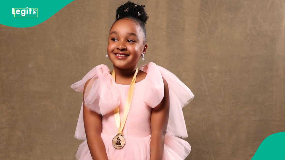 Eight-year-old Aura V made Grammy history after winning Best Children’s Music Album. Eight-year-old Aura V made Grammy history after winning Best Children’s Music Album.