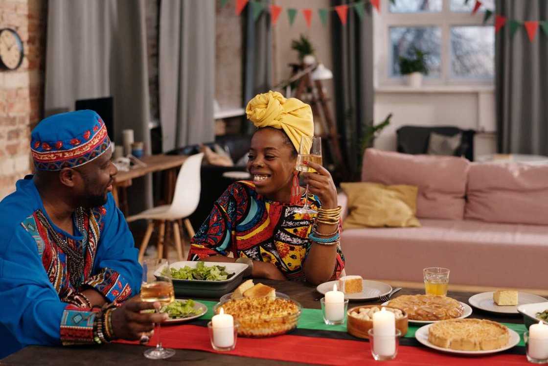 Couple enjoying a meal