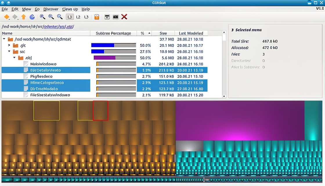 A graphical user interface of QDirStat A graphical user interface of QDirStat