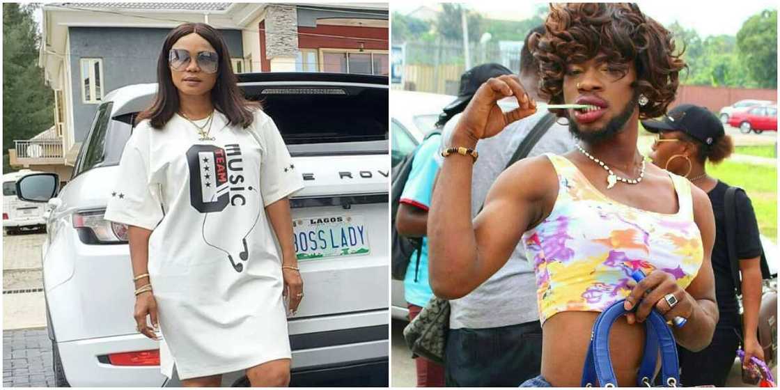 Actress Iyabo Ojo Turns ‘Area Girl’, Breaks Bottles and Attacks Broda Shaggi in Hilarious Skit Actress Iyabo Ojo Turns ‘Area Girl’, Breaks Bottles and Attacks Broda Shaggi in Hilarious Skit