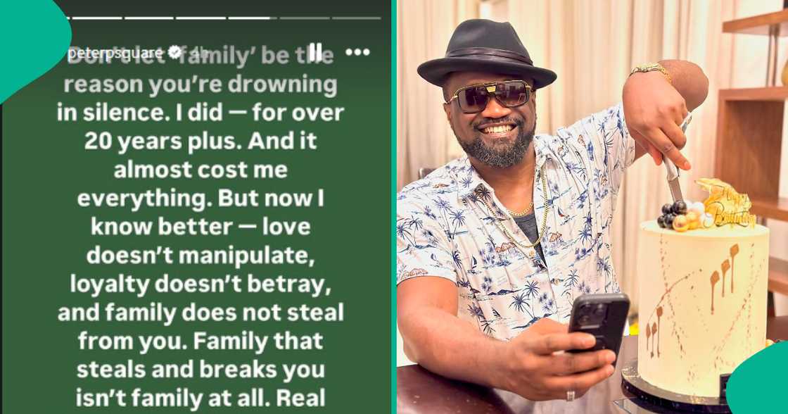 Peter OKoye shades his elder brother, Jude, in a fresh post. Peter OKoye shades his elder brother, Jude, in a fresh post.