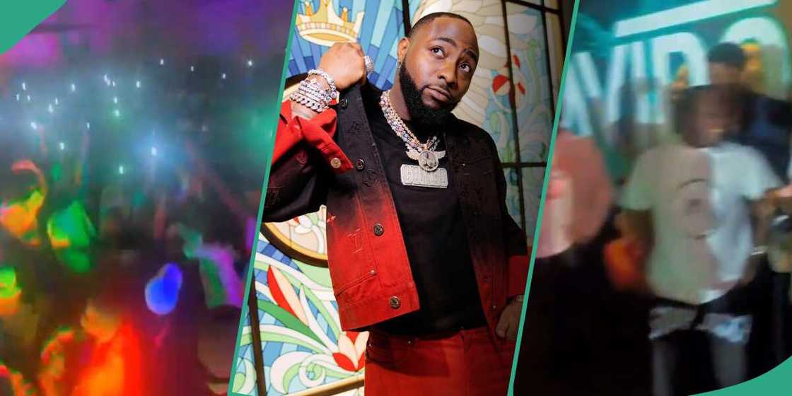 Davido reacts as his fans throw him a hangout party in Kogi state