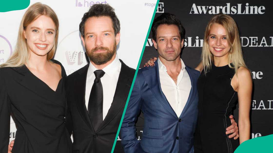 Megan Irminger and Ian Bohen posing for photos at different events Megan Irminger and Ian Bohen posing for photos at different events