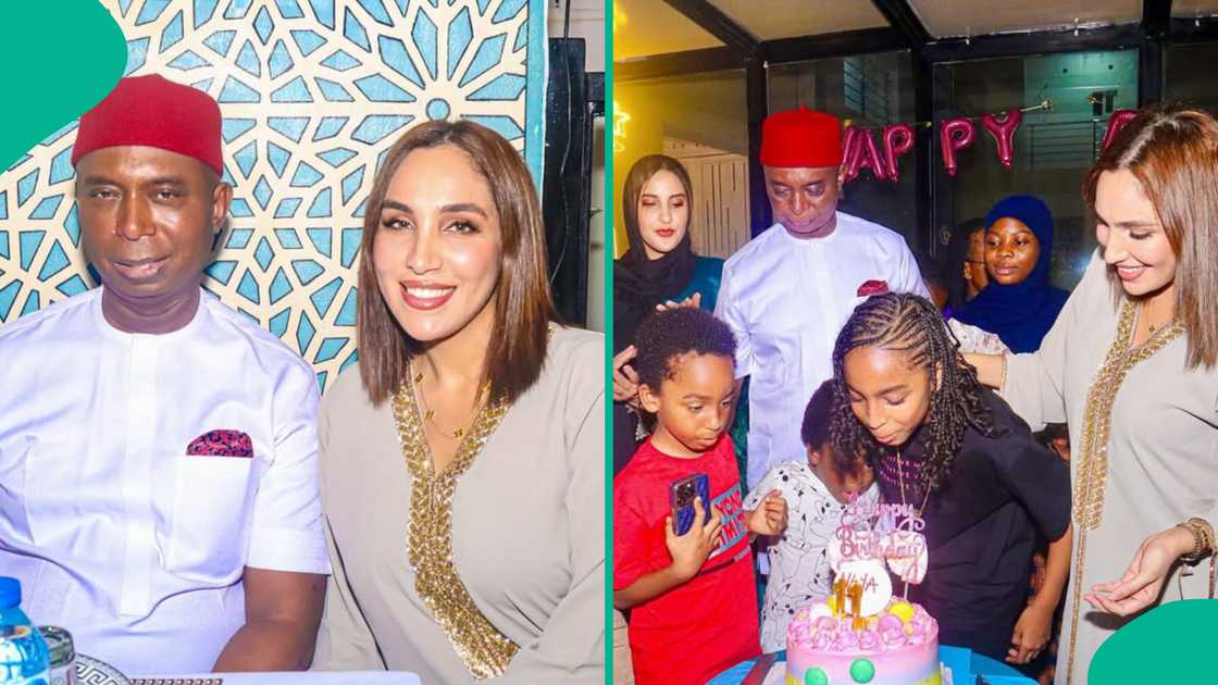 Regina Daniels' Moroccan co-wife Laila's daughter celebrates 11th birthday.