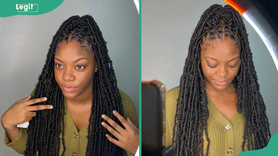 Stylish black faux locs Stylish black faux locs