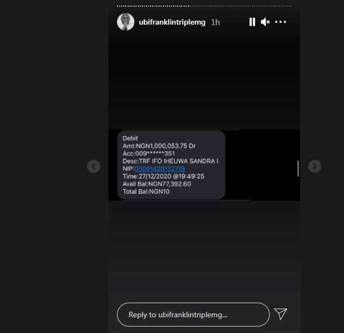 Ubi Franklin Opens Can of Words, Says Sandra Iheuwa’s Claims of Sponsoring Dubai Trip is a Lie, Shares Proof Ubi Franklin Opens Can of Words, Says Sandra Iheuwa’s Claims of Sponsoring Dubai Trip is a Lie, Shares Proof