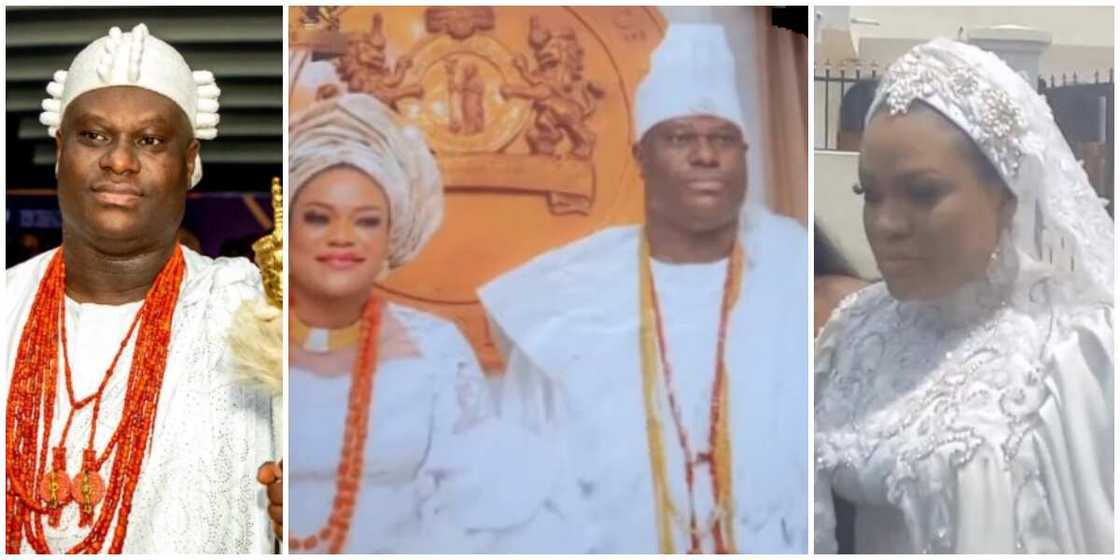 Photos of Ooni Ife and his new wife. Photos of Ooni Ife and his new wife.