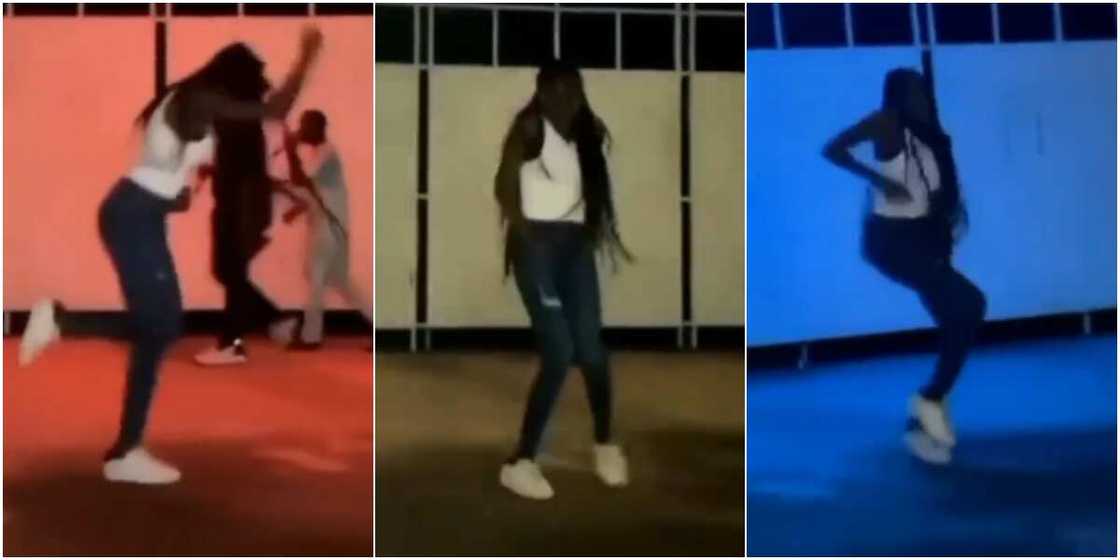 The lady has been hailed for her amazing dancing skills The lady has been hailed for her amazing dancing skills
