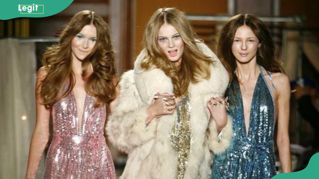 Three ladies in sequins and sparkles Three ladies in sequins and sparkles