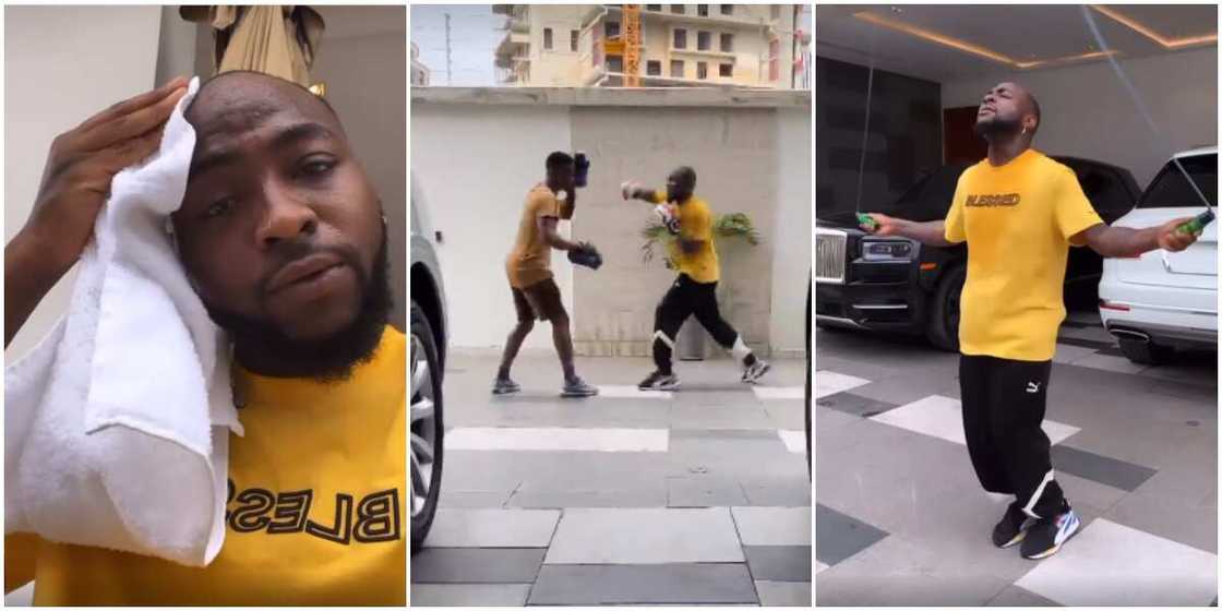 Davido works out with personal trainer Davido works out with personal trainer