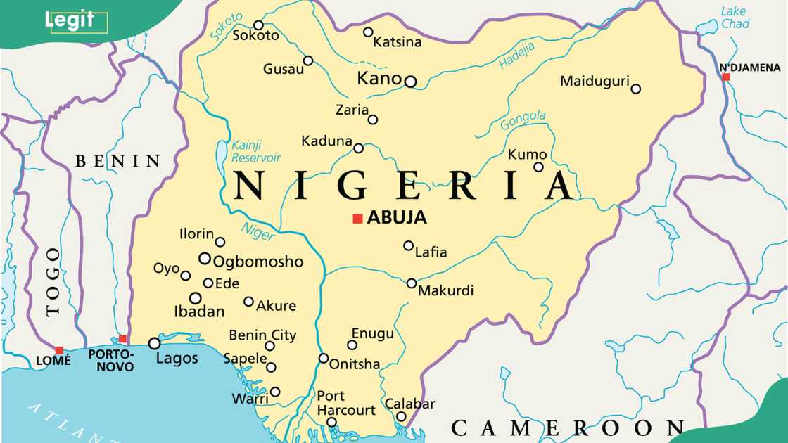 Nigeria Political Map Nigeria Political Map