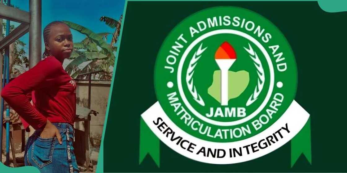 Young Nigerian lady shared her UTME 2024 score Young Nigerian lady shared her UTME 2024 score