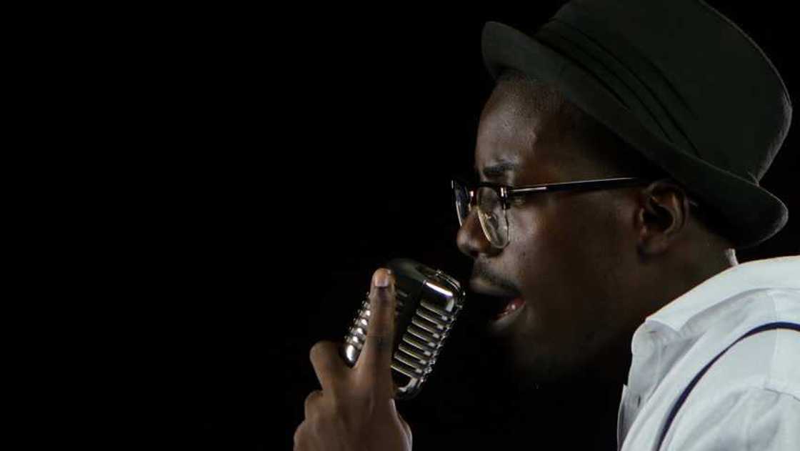 A man is singing A man is singing