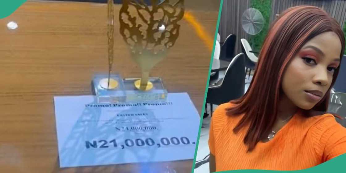 The Nigerian lady was surprised to find the expensive furniture The Nigerian lady was surprised to find the expensive furniture