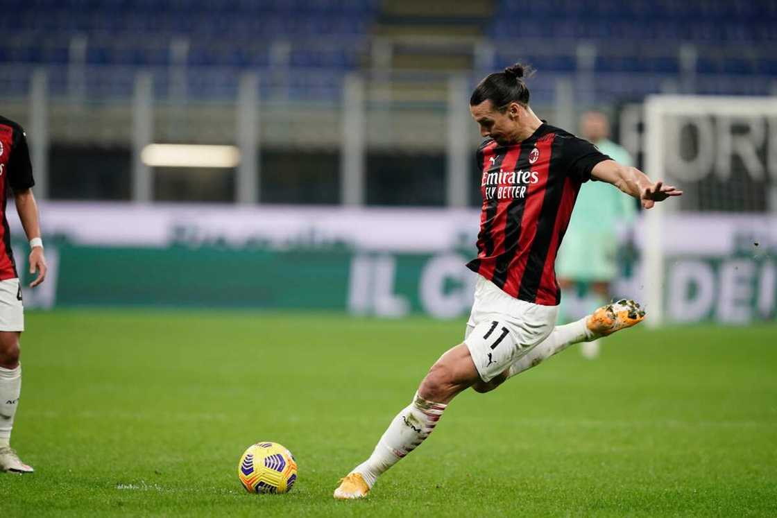 Zlatan Ibrahimovic in action for AC Milan