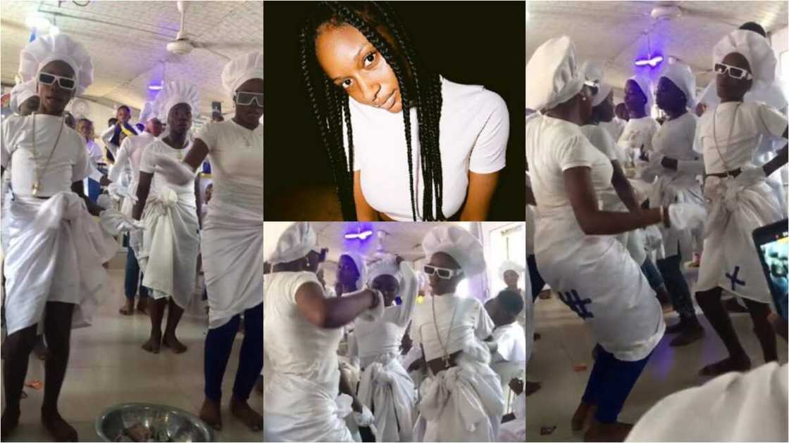 Cele girls dance in Church