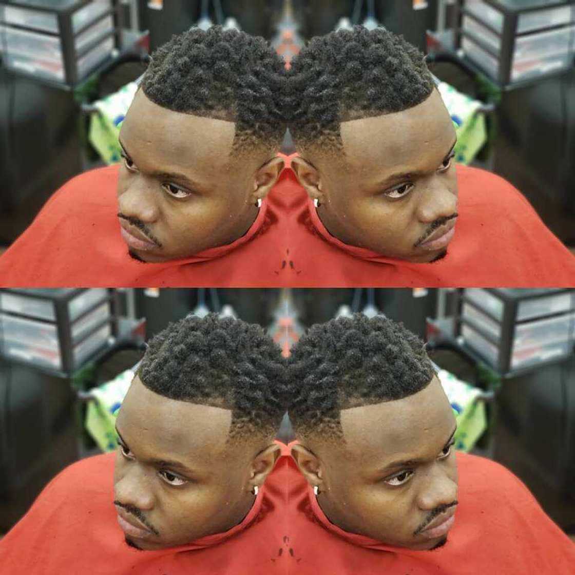 Drop fade cut for men