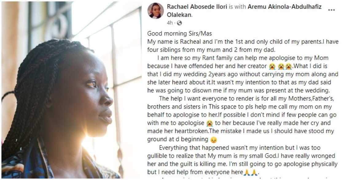 Racheal Abosede Ilori, wedding stories, wedding gist, lady refuses to invite mum to her wedding Racheal Abosede Ilori, wedding stories, wedding gist, lady refuses to invite mum to her wedding