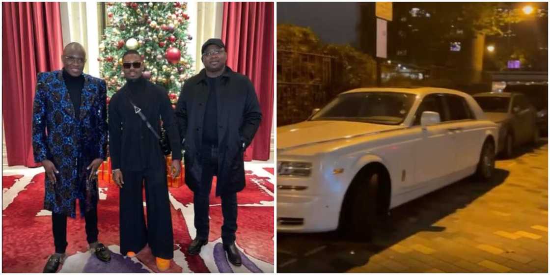 Moment Oba Elegushi, flashy pastor Tobi Gboyega stormed out to Wizkid's London