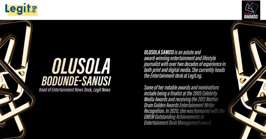 Olusola Sanusi, Legit.ng, Entertainment desk, Head of department, Trendupp awards 2024 Olusola Sanusi, Legit.ng, Entertainment desk, Head of department, Trendupp awards 2024