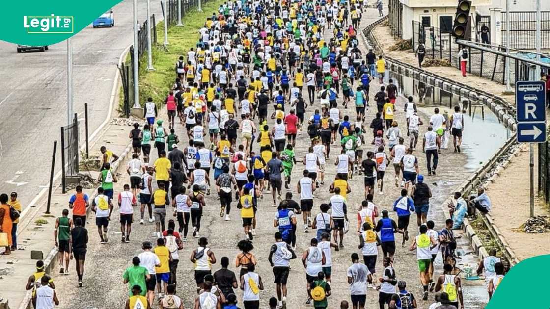 A government ambulance has reportedly struck and ran over a woman at the Lagos City Marathon.