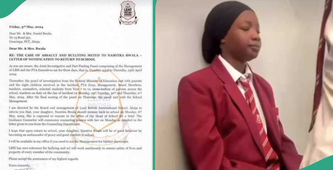 Namtira Bwala drags her school to court, demands N500m damages Namtira Bwala drags her school to court, demands N500m damages