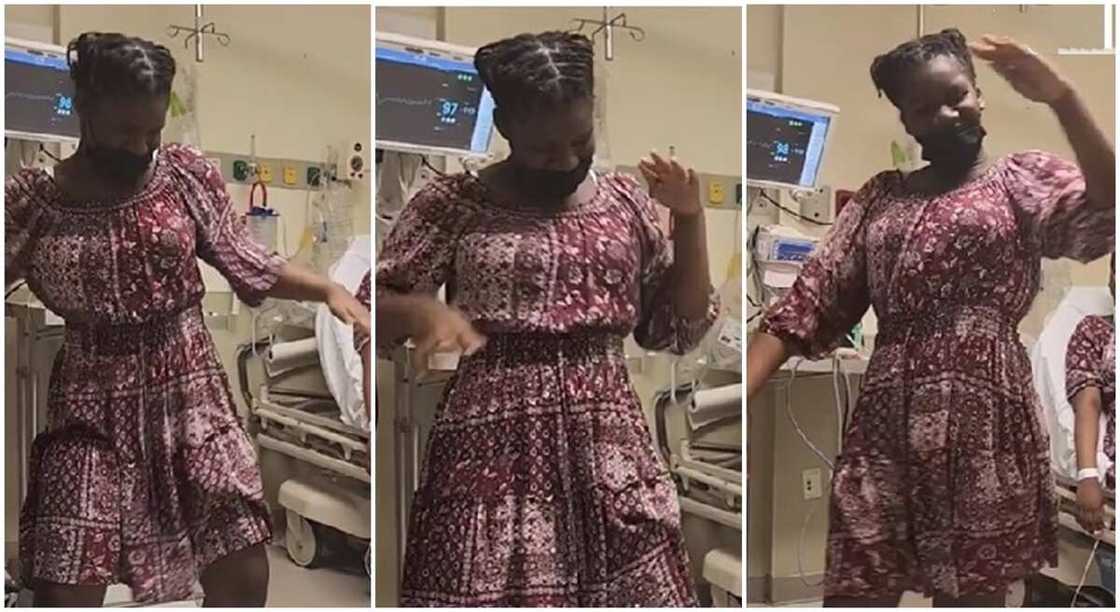 Lady dancing to make her twin sister happy Lady dancing to make her twin sister happy