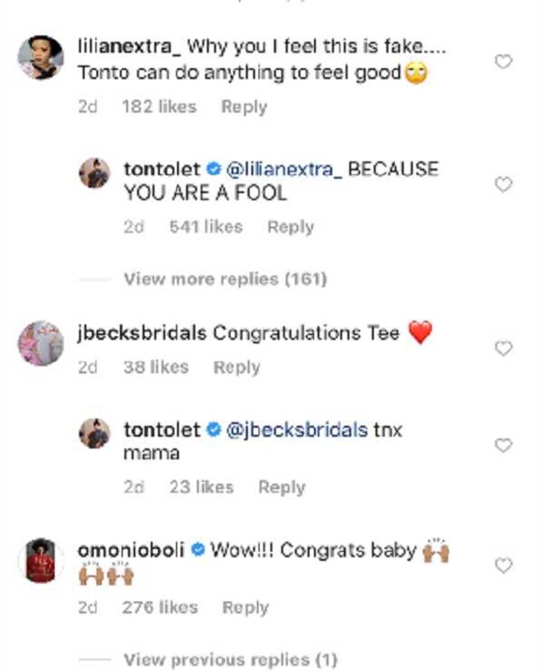 Tonto Dikeh replies fan who says her N100m endorsement deal is fake