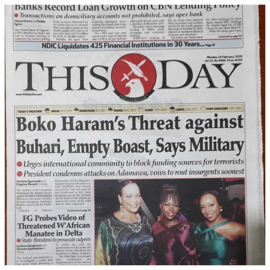 Newspapers review February 24: Governors worried over depletion of Excess Crude Acount Newspapers review February 24: Governors worried over depletion of Excess Crude Acount