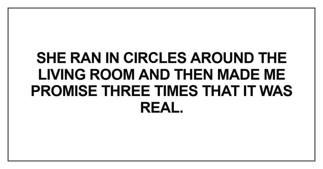 She ran in circles around the living room She ran in circles around the living room